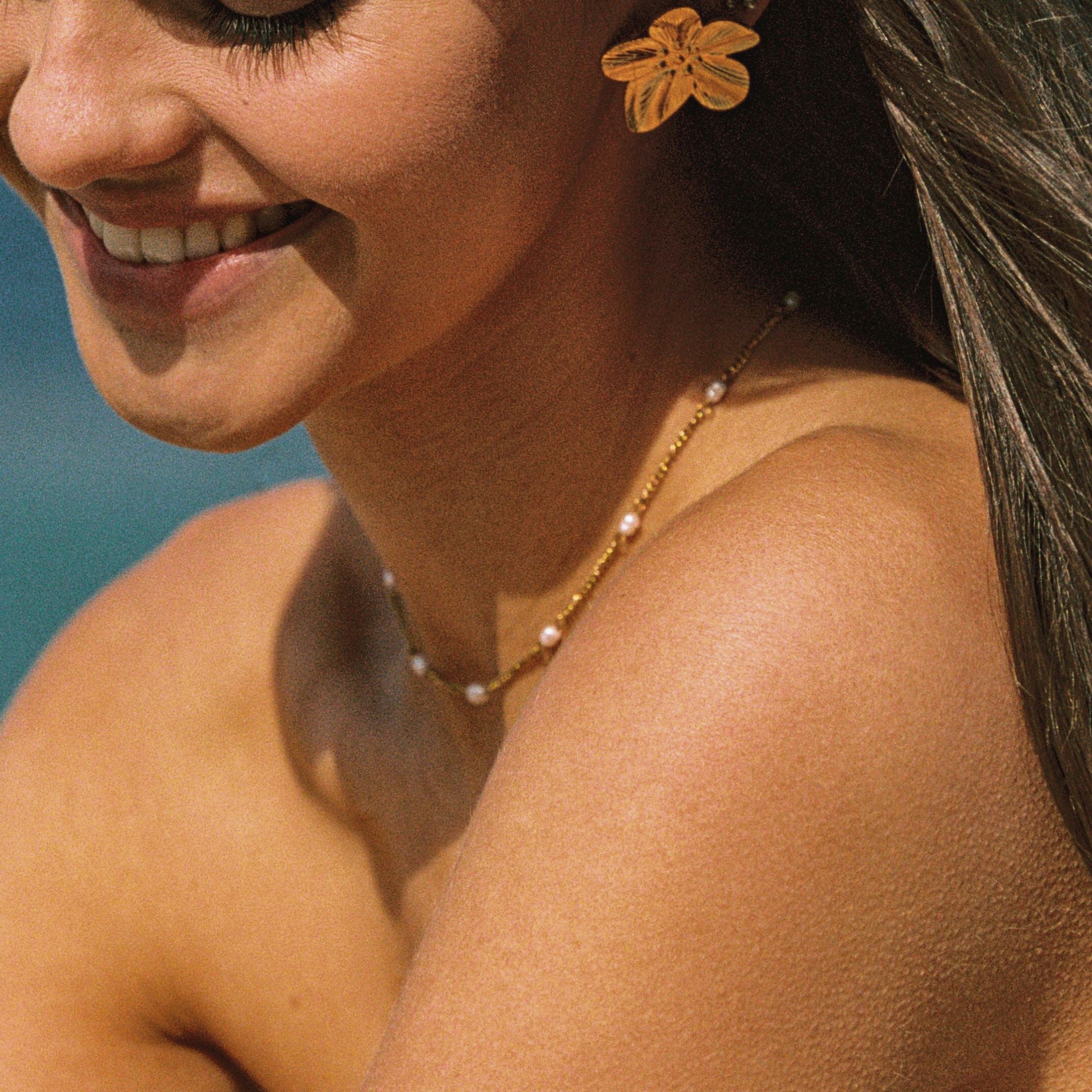 Dainty Gold Pearl Choker、mySite、hinf8tx79