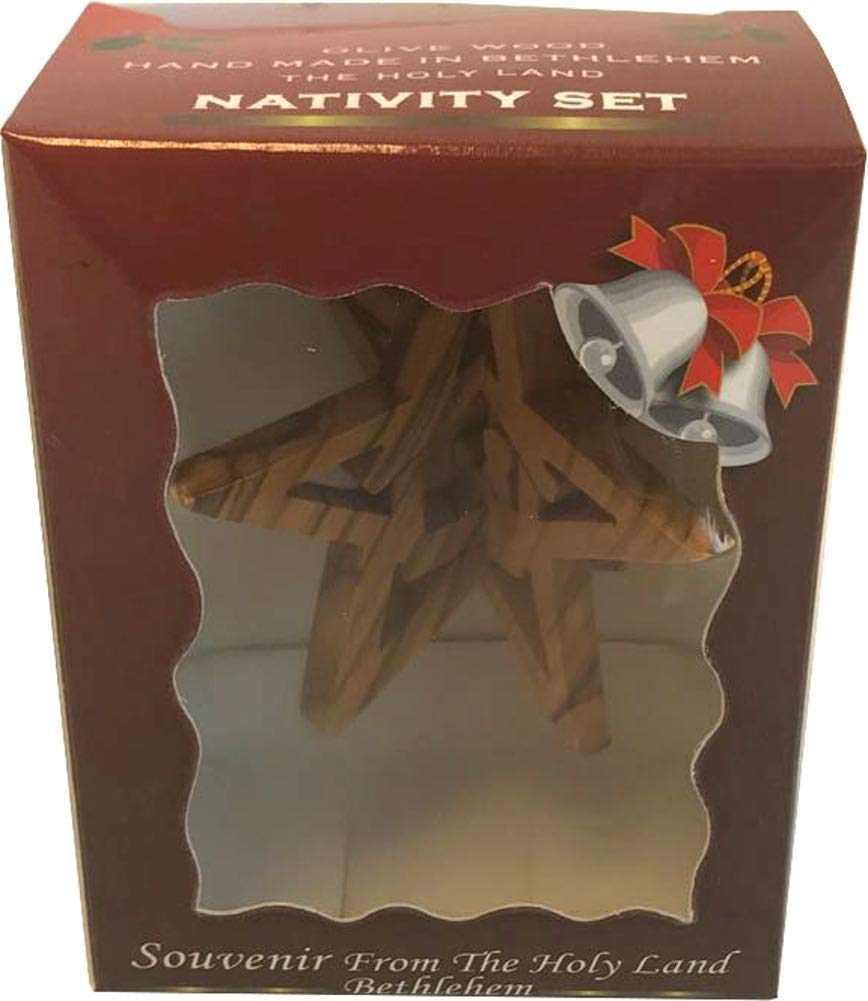 Holy Land Market Olive Wood Star Nativity Ornament with Gift Box、mySite、topwebapps