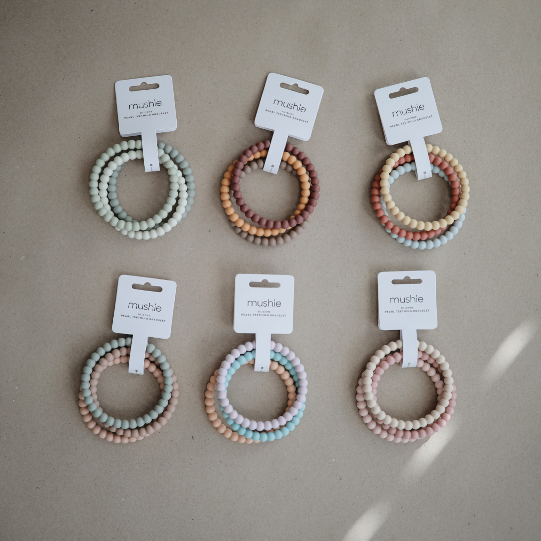 Pearl Teething Bracelet 3-Pack - Mellow/Terracotta/Periwinkle、mySite、g9winljtr
