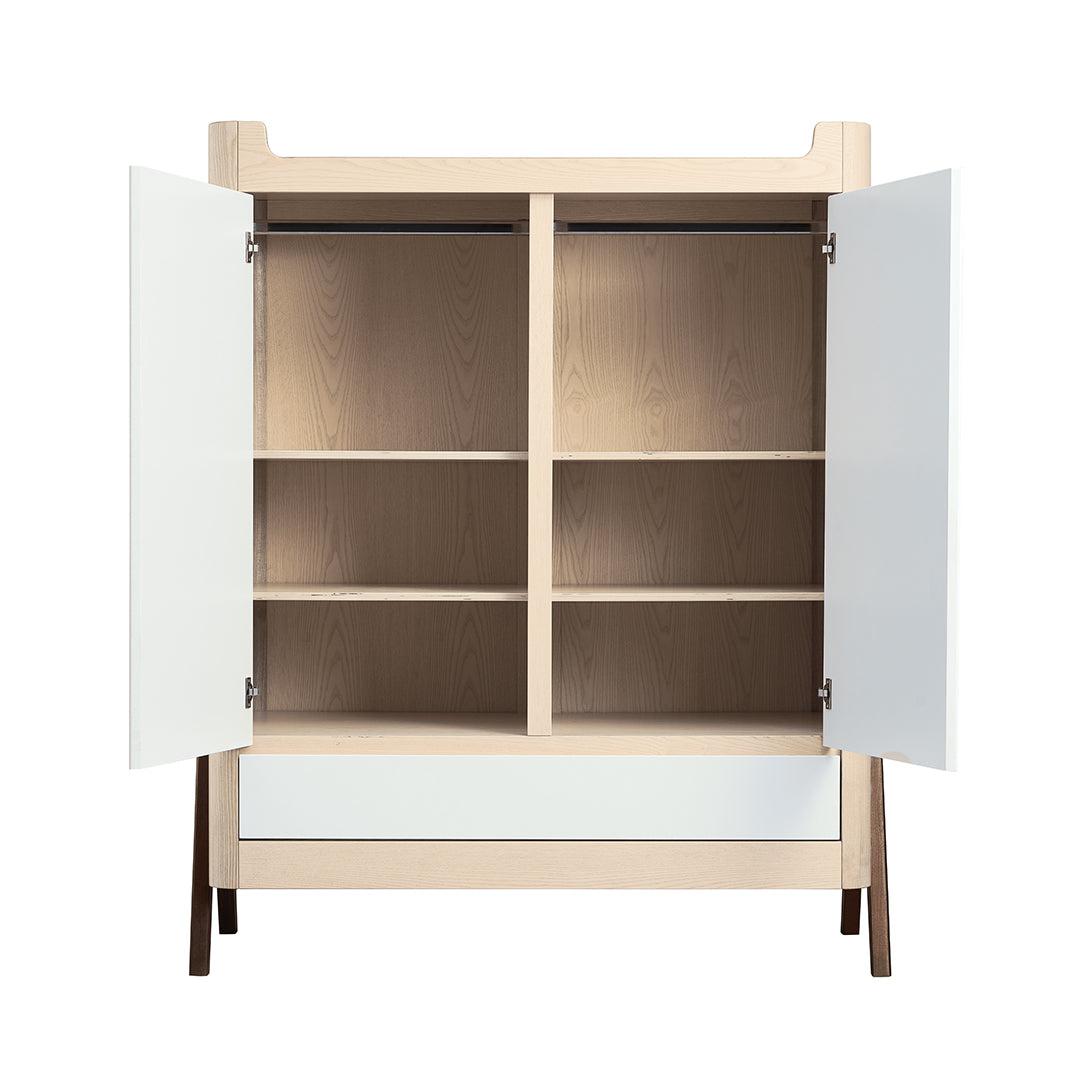  Gaia Baby Hera Cot Bed + Dresser + Wardrobe Three Piece Bundle - Natural + Walnut、mySite、merchandisen