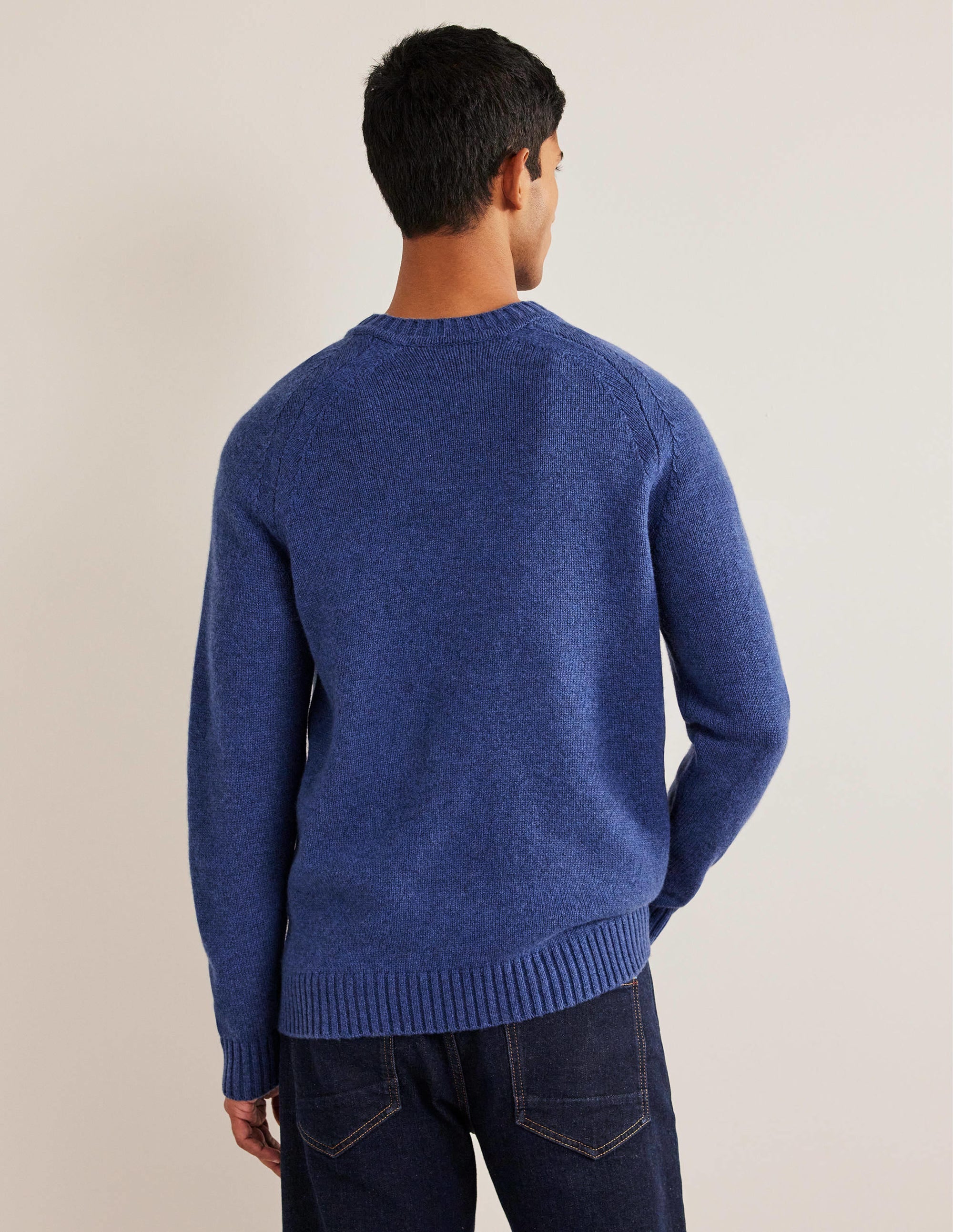  Chunky Cashmere Crew Jumper-Blue Ribbon、mySite、ashleygrahame
