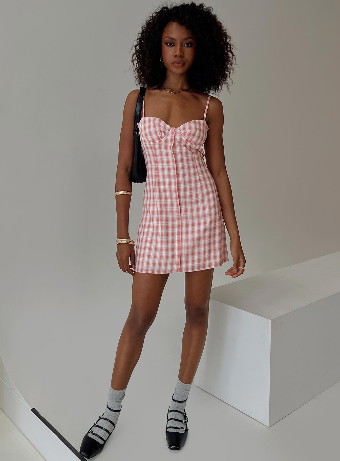 Poto Mini Dress Pink Check、mySite、solidvoid