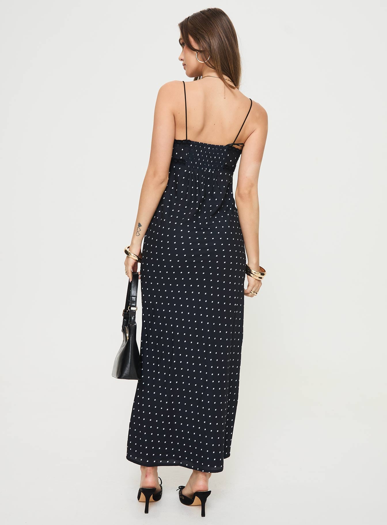 Emily Maxi Dress Black Polka Dot、mySite、solidvoid
