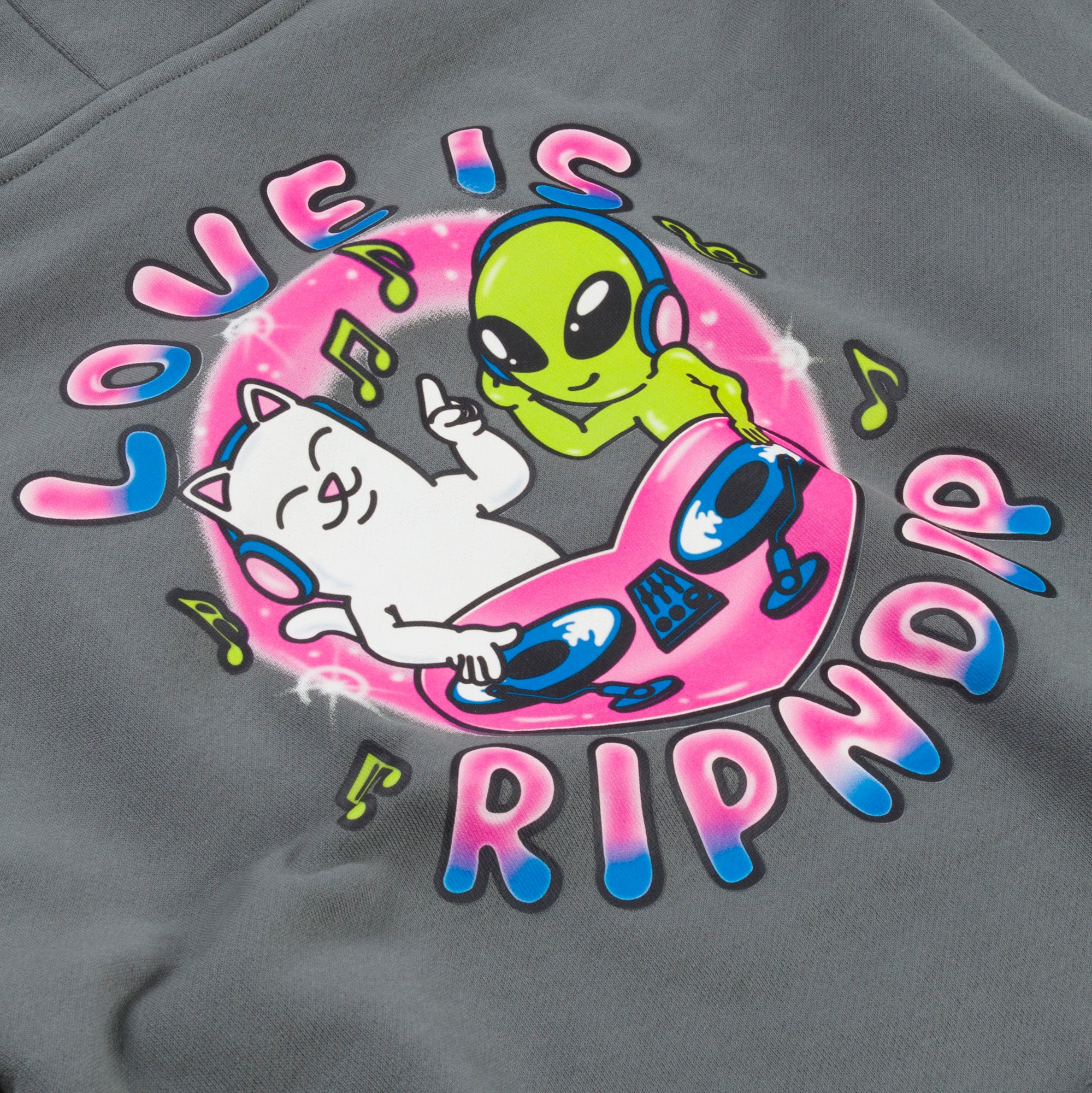  Love Is Ripndip Cropped Hoodie (Charcoal)、mySite、merchandisen