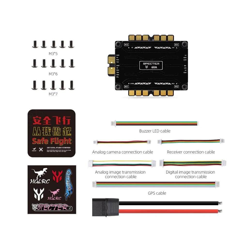  HGLRC SPECTER F760 BOX 3-6S 20x20 Integrated Stack/Combo (F722 FC / 32Bit 60A 4in1 ESC)、mySite、merchandisen
