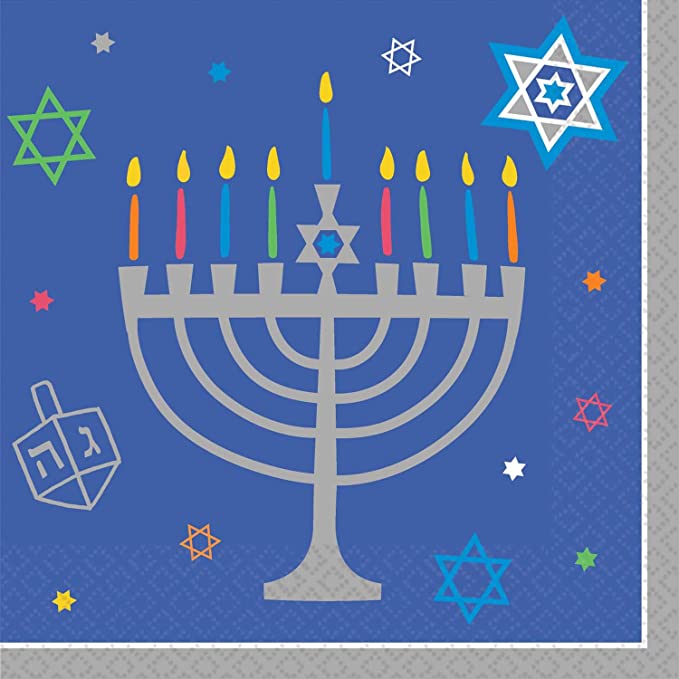 Eight Happy Nights of Hanukkah Beverage Napkins - Set of 36、mySite、topwebapps