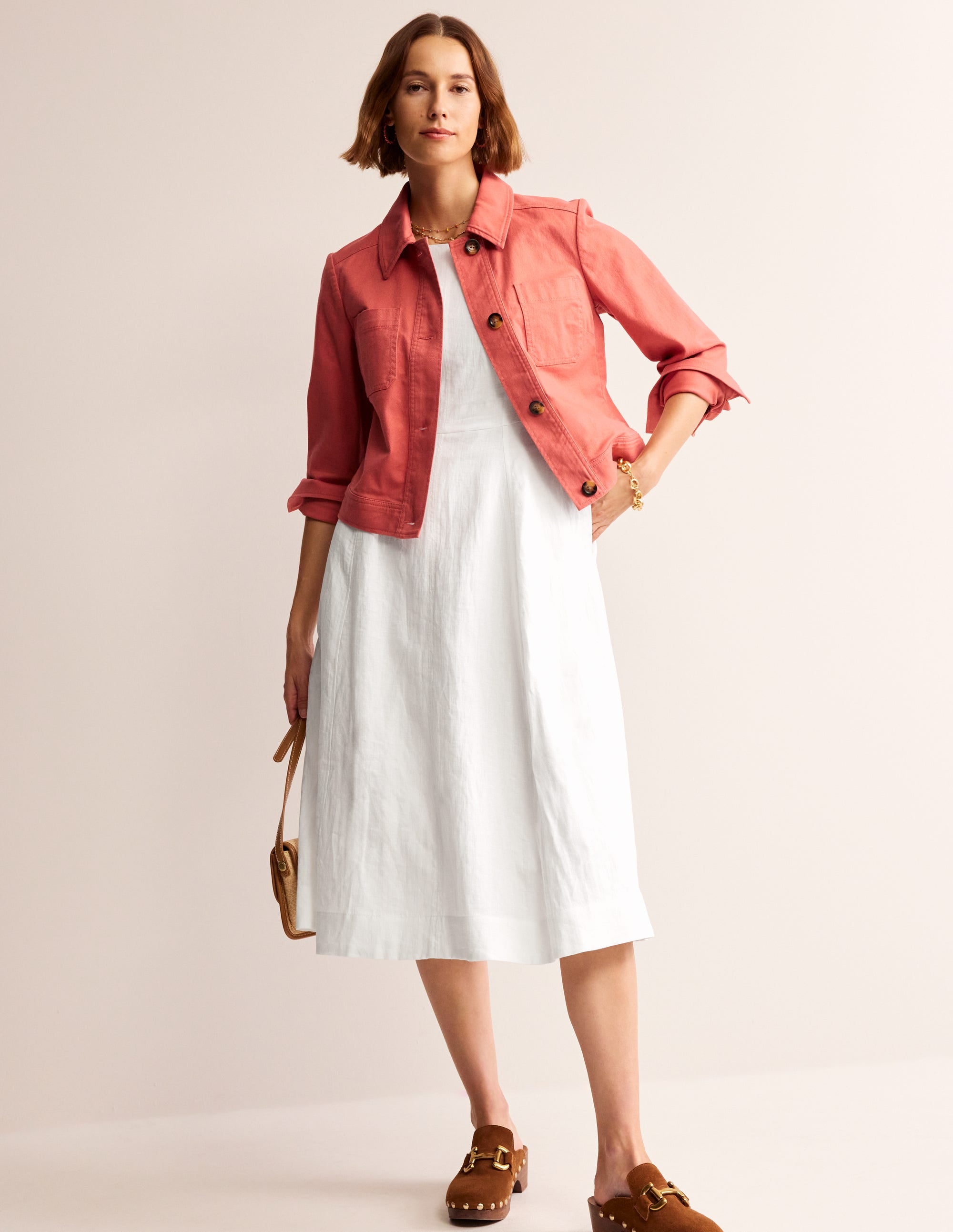  Carla Linen Midi Dress-White、mySite、ashleygrahame