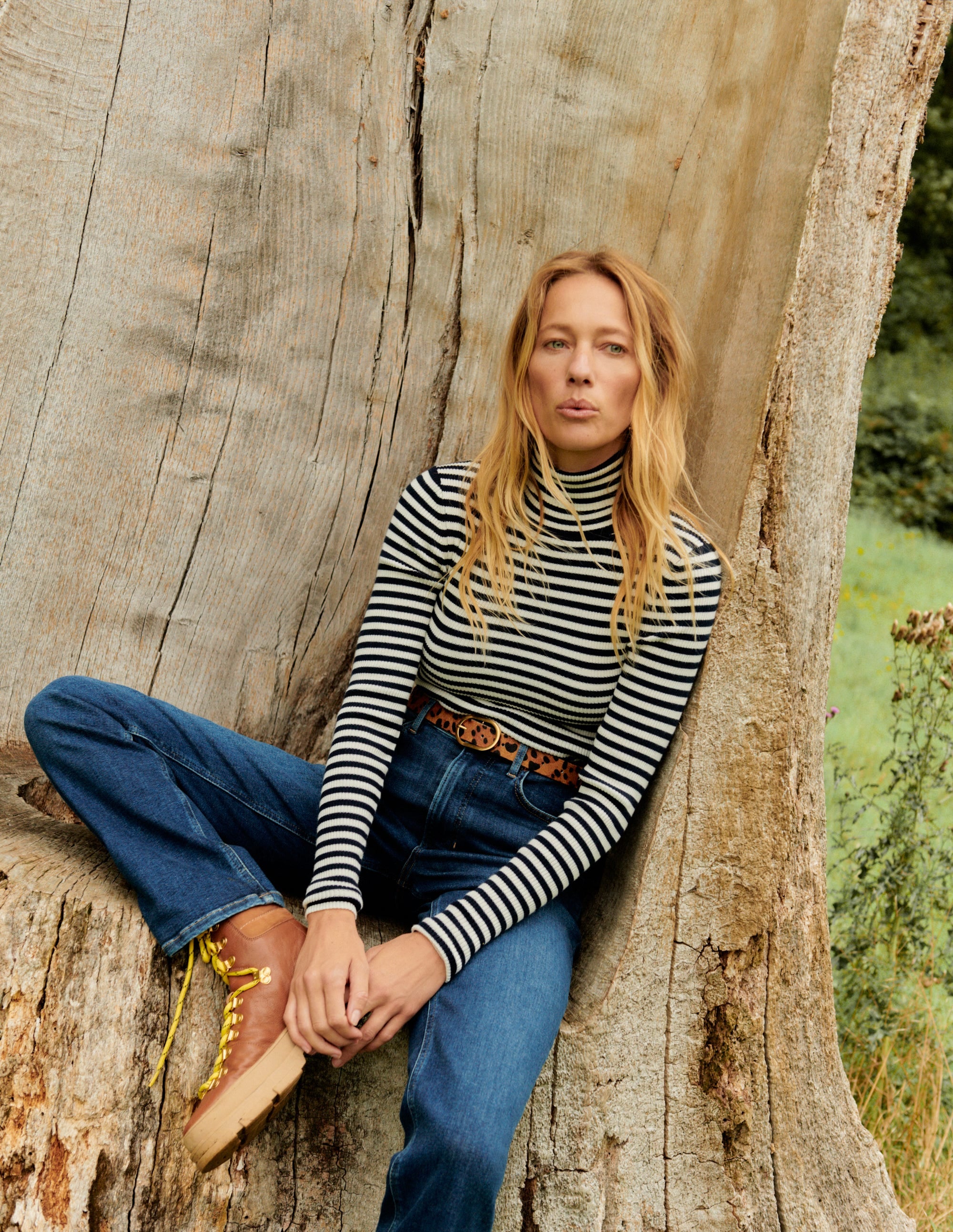  Catriona Roll Neck Jumper-Navy and Ivory、mySite、ashleygrahame