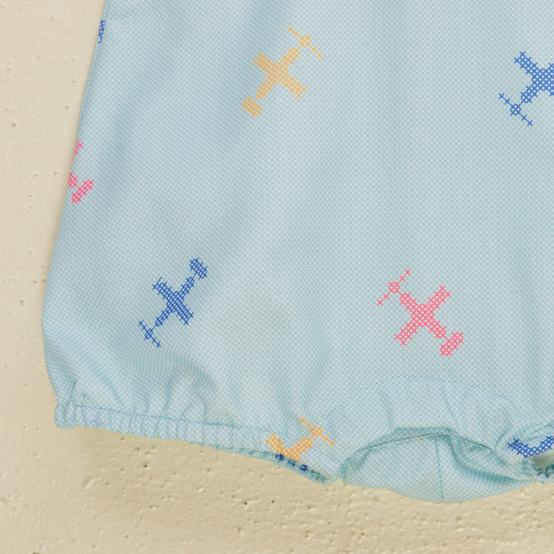 Kota Cotton Embroidered Dress For Kids | Blue、mySite、camillekostekn