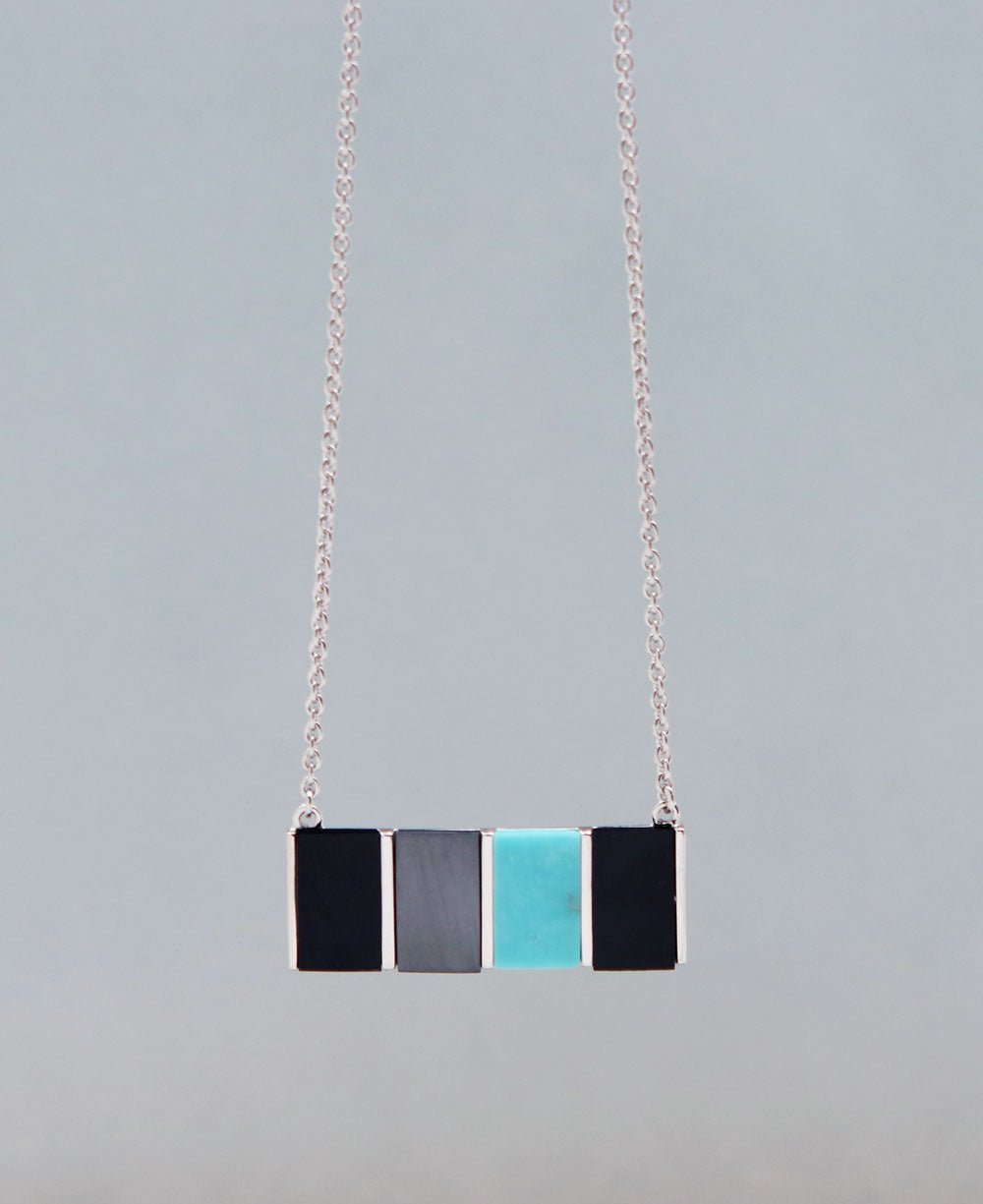 Hematite, Onyx, and Turquoise Protection Necklace、mySite、topwebapps
