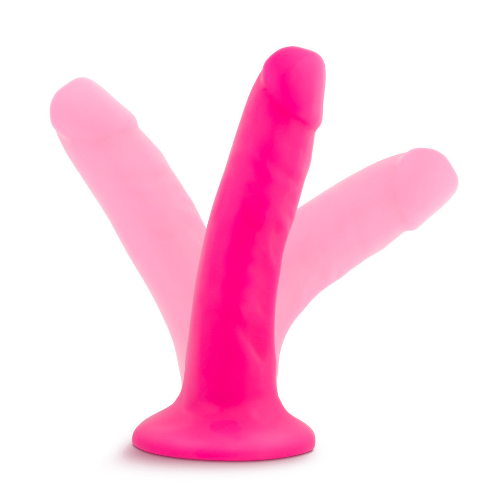 Neo By Blush® | Realistic Neon Pink 6-Inch Long Dildo With Suction Cup Base、mySite、bottomscart