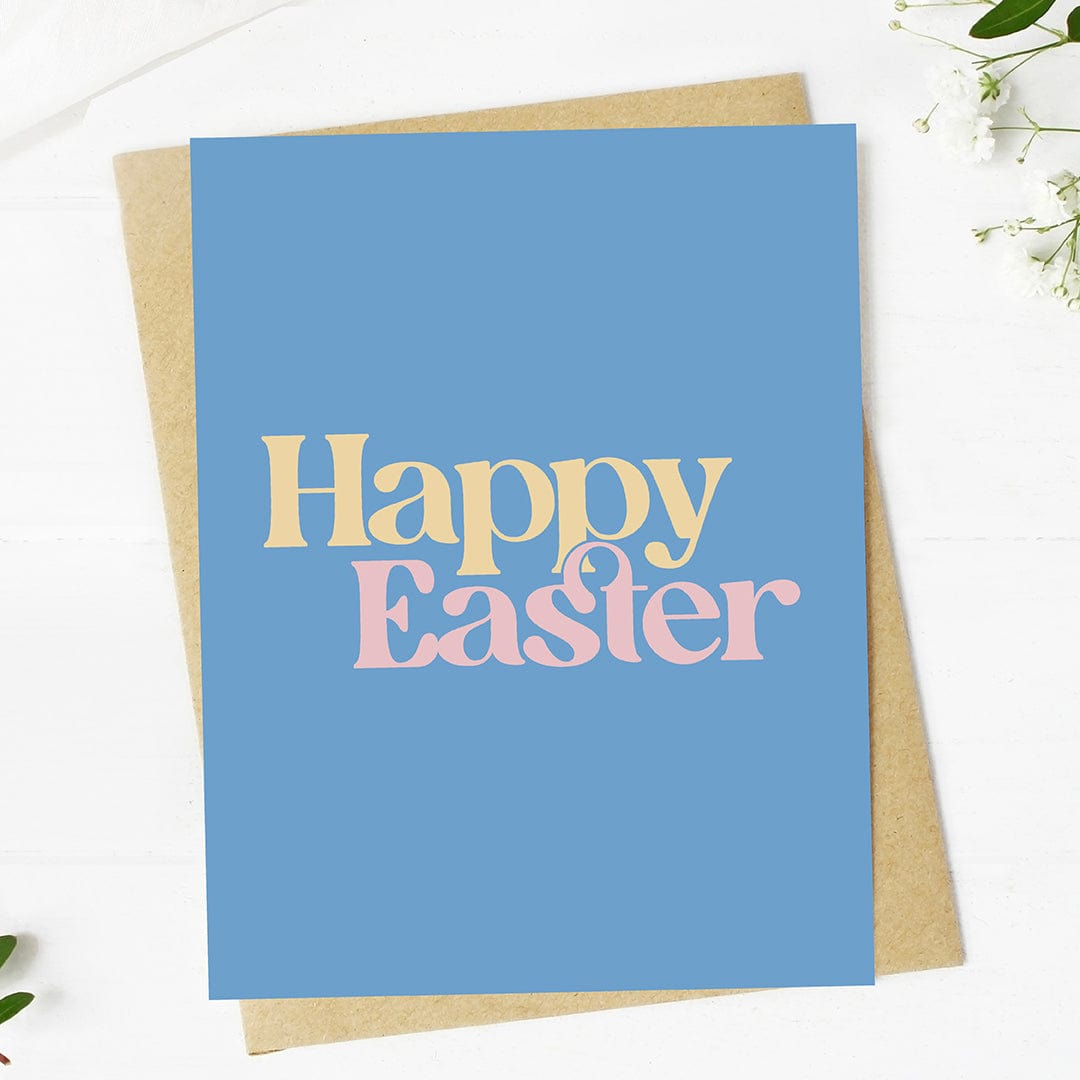  Happy Easter Text Greeting Card、mySite、elrpsem3k