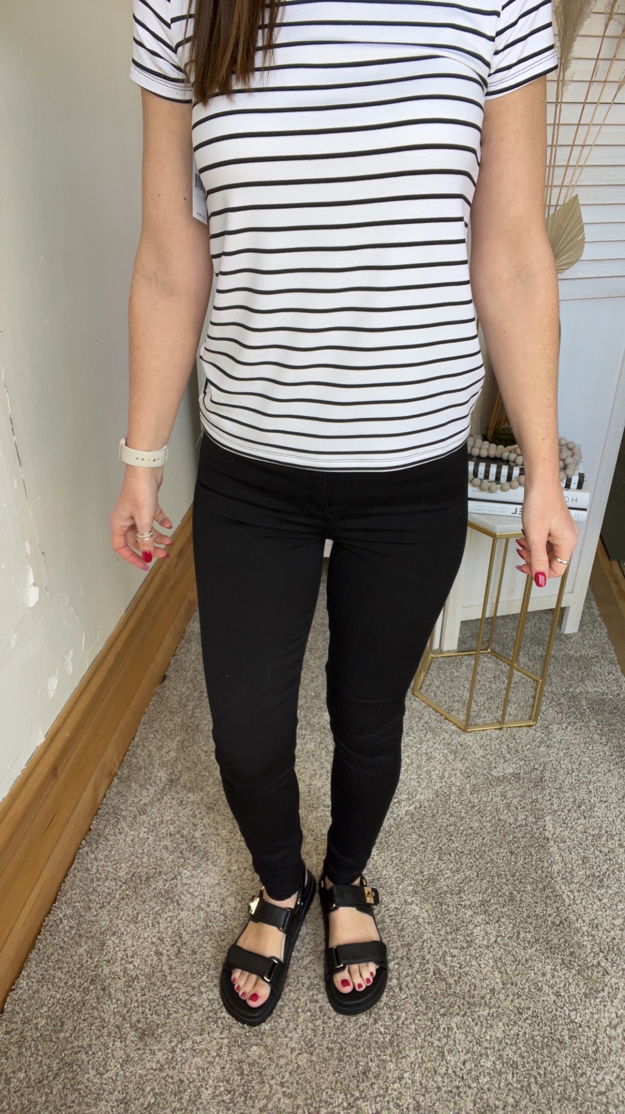 Abby High Rise Liverpool Ankle Skinny Black Jeans、mySite、garagedoors4me