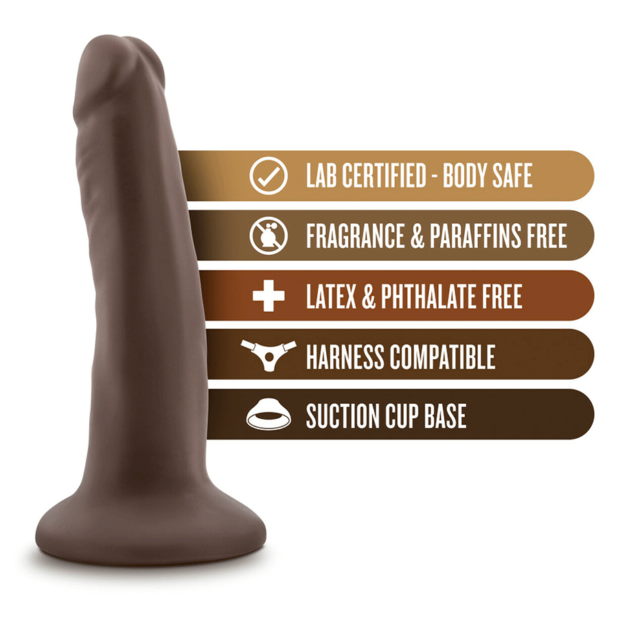 Dr. Skin 5.5 Inch Brown Suction Cup Anal Dildo for Men by Blush Novelties、mySite、bottomscart