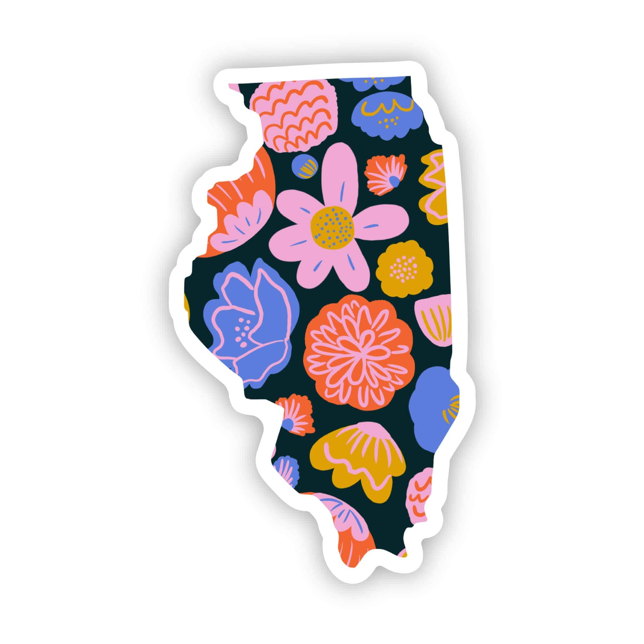  Illinois Sticker - Colorful Flower、mySite、elrpsem3k