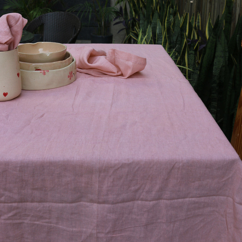 Pure Linen Table Cover | Dusty Pink、mySite、camillekostekn