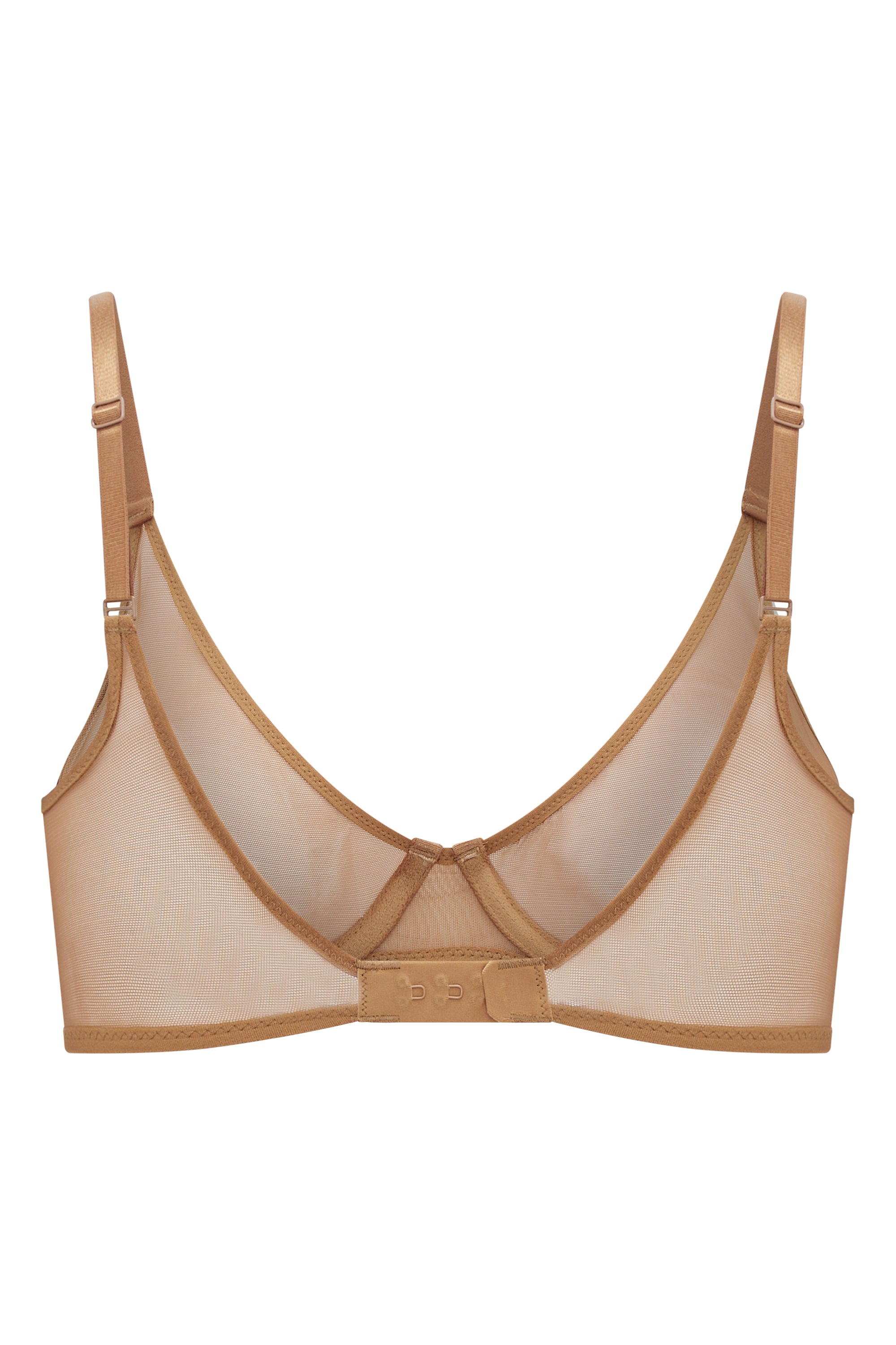 Soft Mesh Single Layer Underwired Bra in Almond、mySite、solidvoid