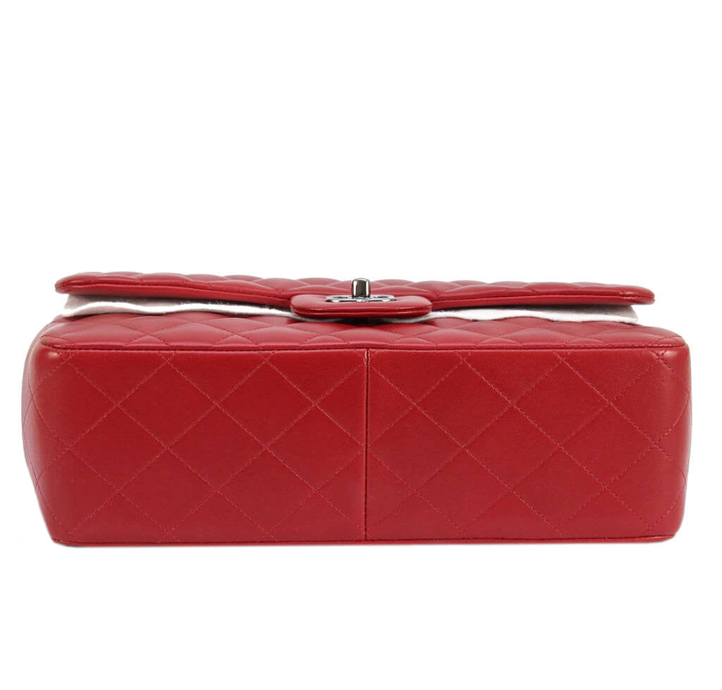 Chanel Jumbo Double Flap Bag Red Ruthenium Hardware、mySite、garminoutage.com