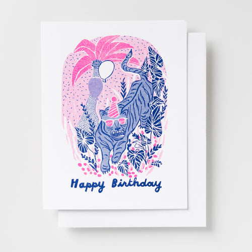 Yellow Owl Workshop - Tiger Birthday - Risograph Card、mySite、garagedoors4me