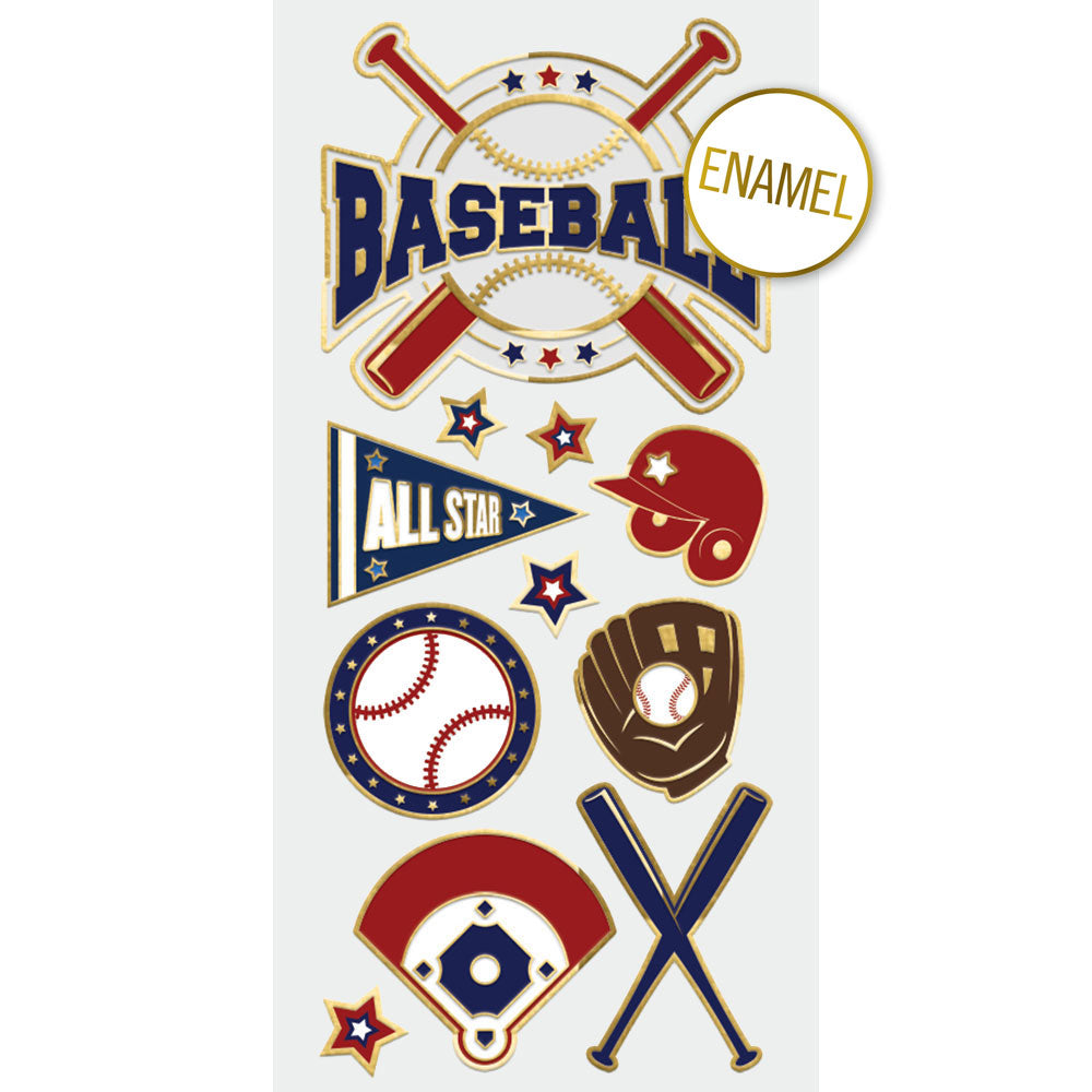 Baseball Faux Enamel Stickers、mySite、ghnorth