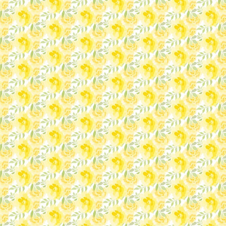  Scrapbook Paper - Yellow Watercolor Floral、mySite、ghnorth