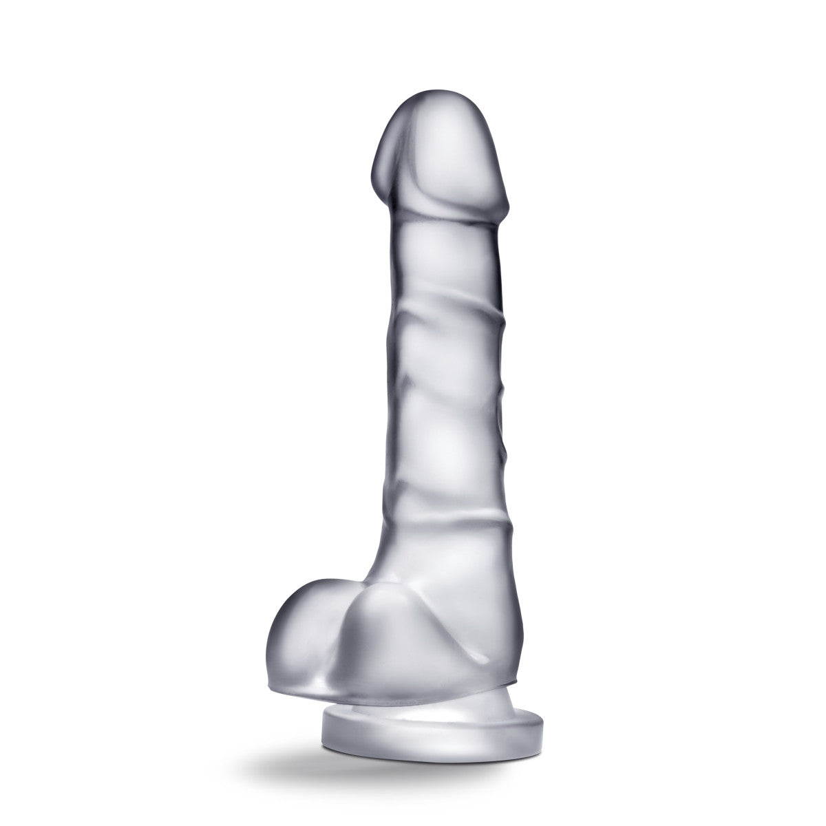 B Yours Diamond By Blush® | Quartz Realistic Clear 7.5-Inch Long Dildo With Balls & Suction Cup Base、mySite、bottomscart