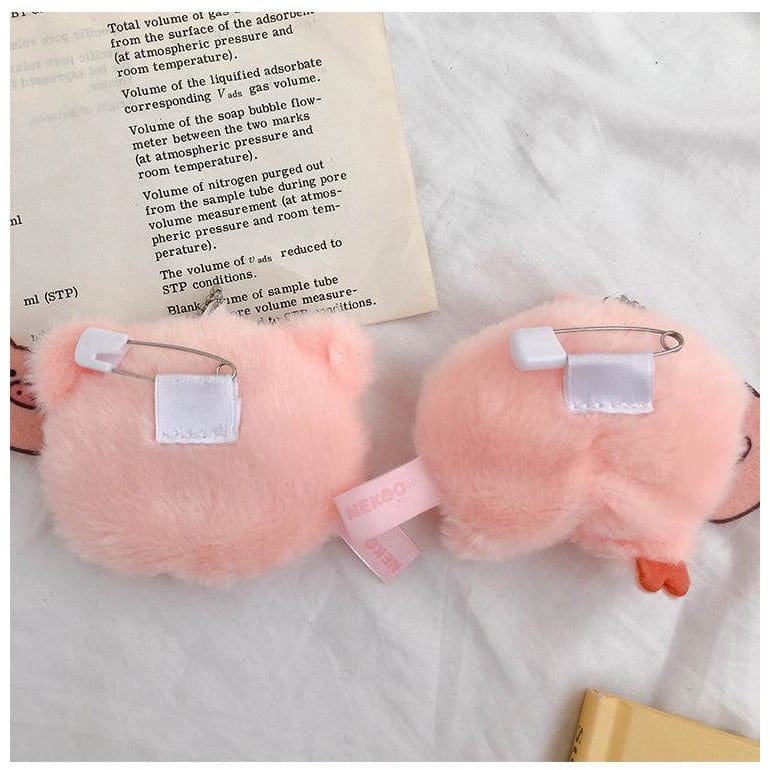 Plush Pig Butt and Face Key Chains Purse Decorations Pin、mySite、g9winljtr