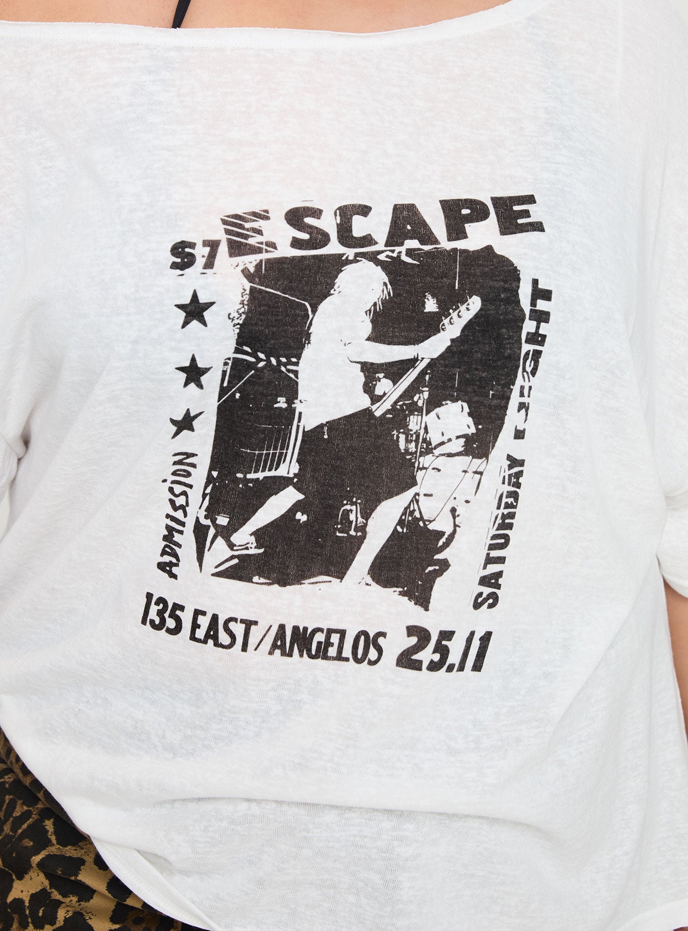 Kippa Off The Shoulder Tee White Curve、mySite、solidvoid