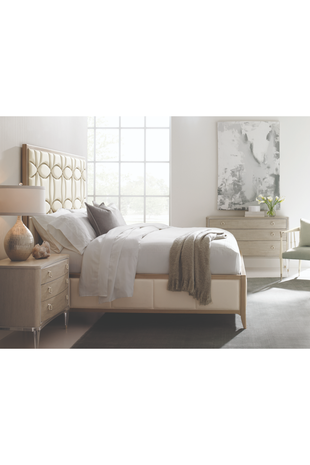 Light Gray Modern Nightstand | Caracole Floating On Air、mySite、neckold