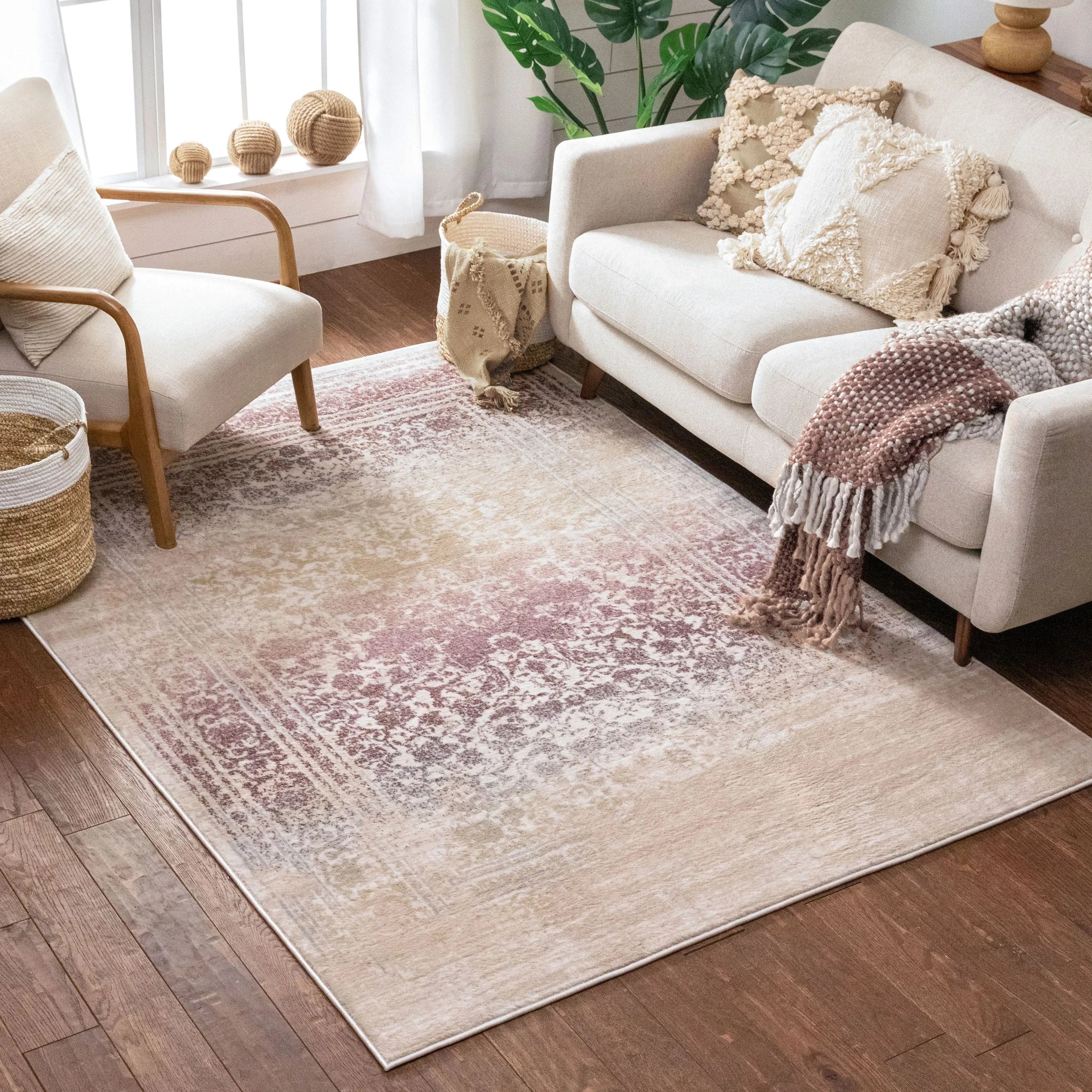 Melange Lavender Vintage Modern Rug、mySite、gigharbornorthrealestate