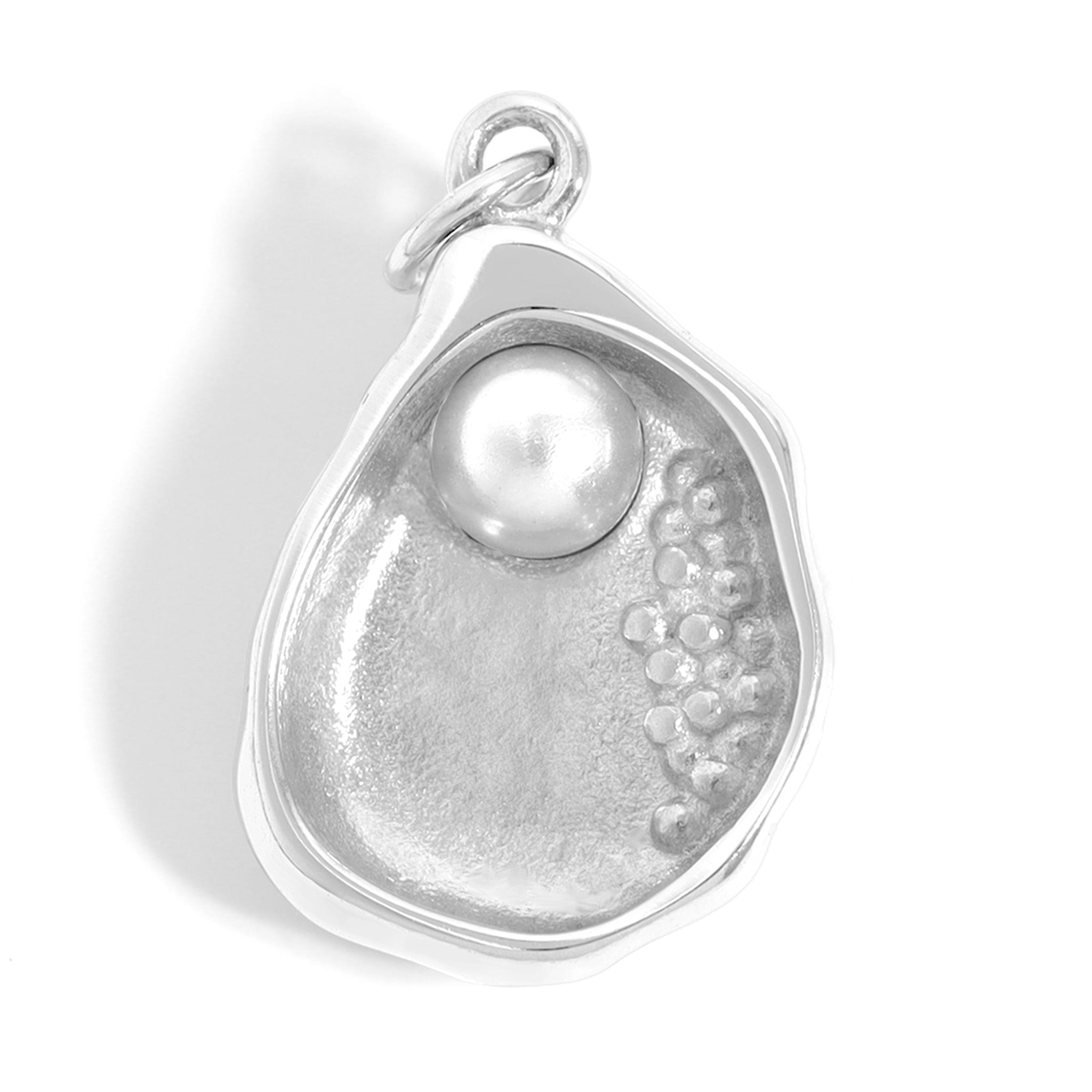 18K Gold PVD Stainless Steel Shell Charm with Pearl / PDL0191、mySite、dreamappss