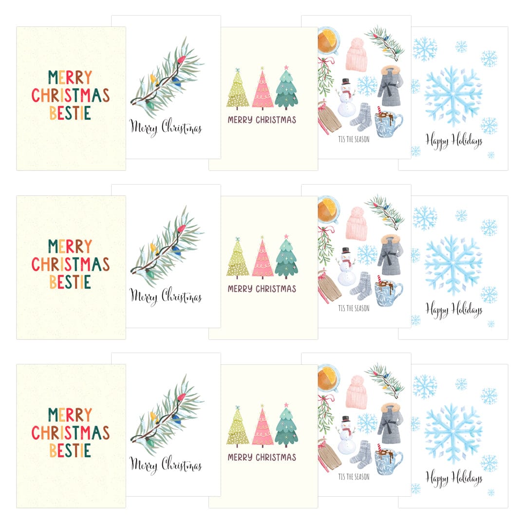  Holiday Card Essentials 15 Pack (3x of each design)、mySite、ghnorth