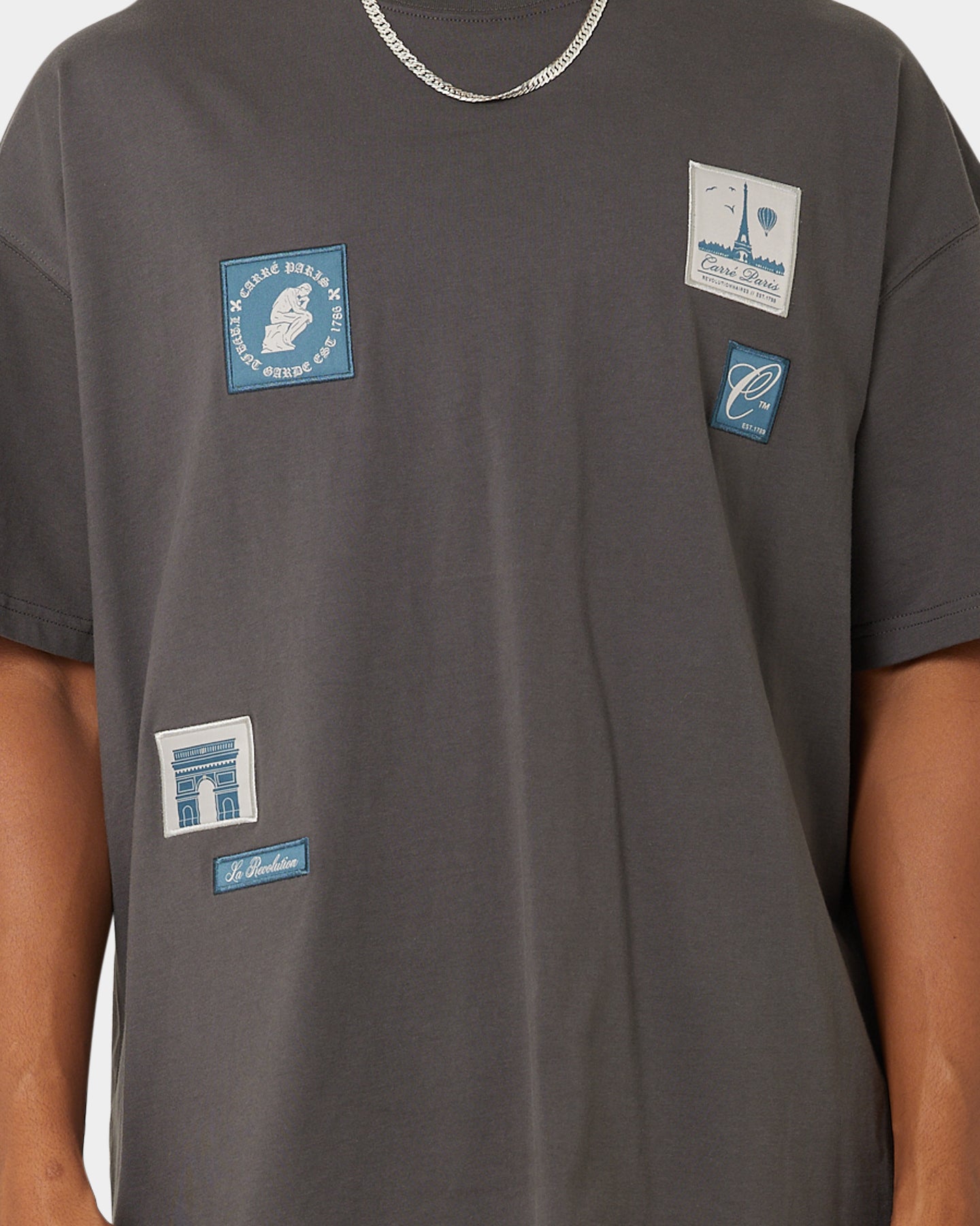 Carre Avant Oversized Short Sleeve T-Shirt Coal、mySite、zt4zffjzw