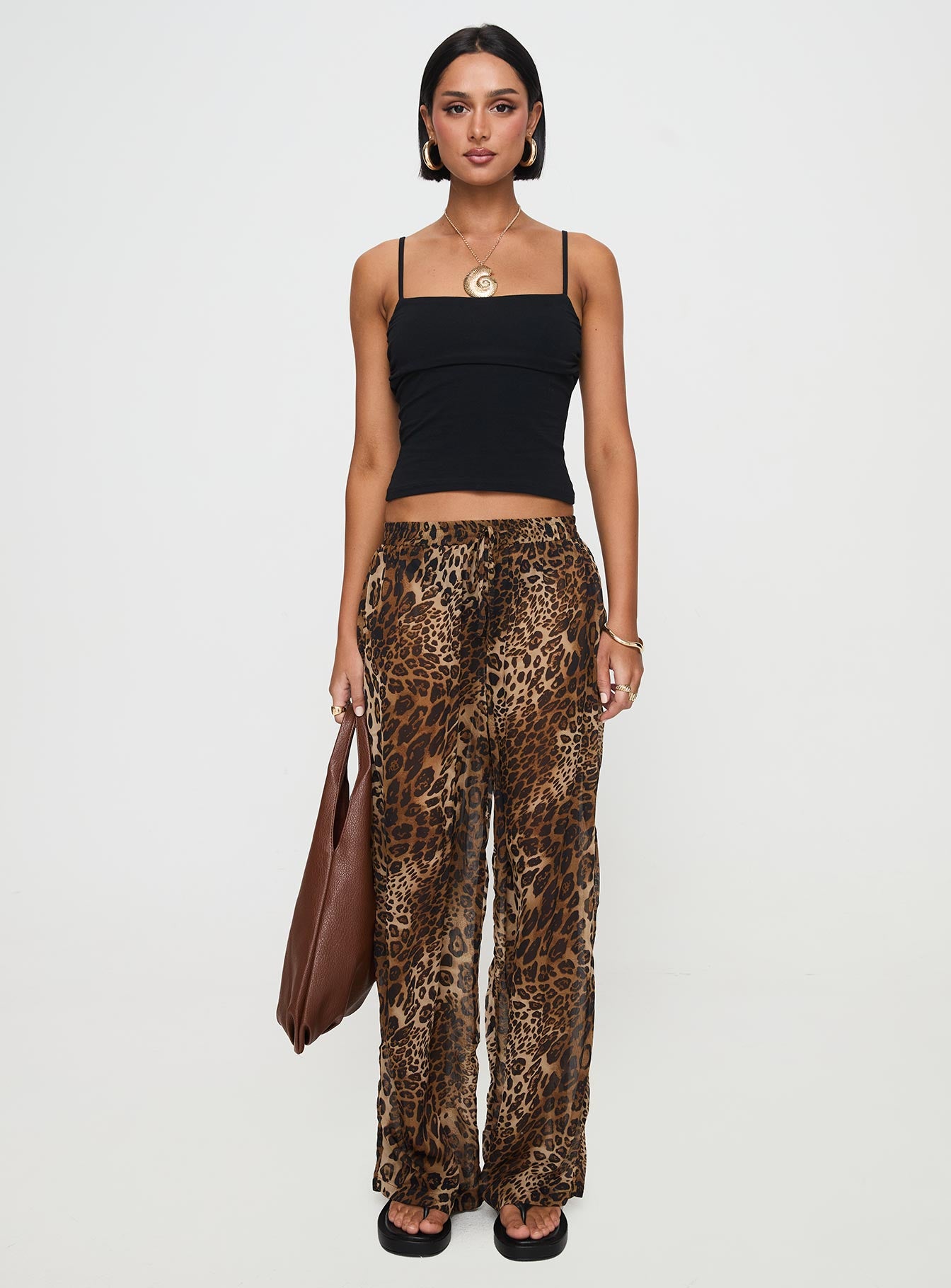 Fyre Wide Leg Pant Leopard Petite、mySite、solidvoid