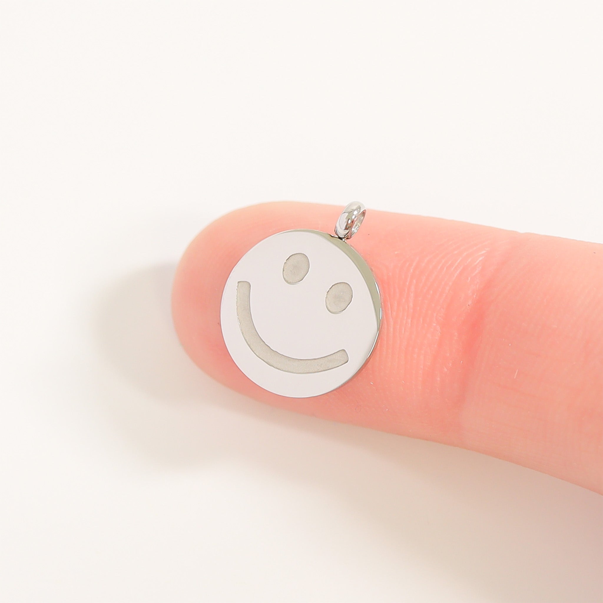 18K Gold PVD Stainless Steel Smiley Face Charm / PDL0201、mySite、dreamappss
