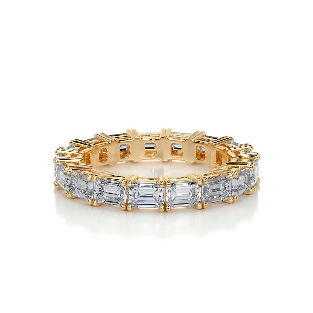 Vicky Lab Grown Diamond Wedding Ring -18K Yellow Gold、mySite、hinf8tx79