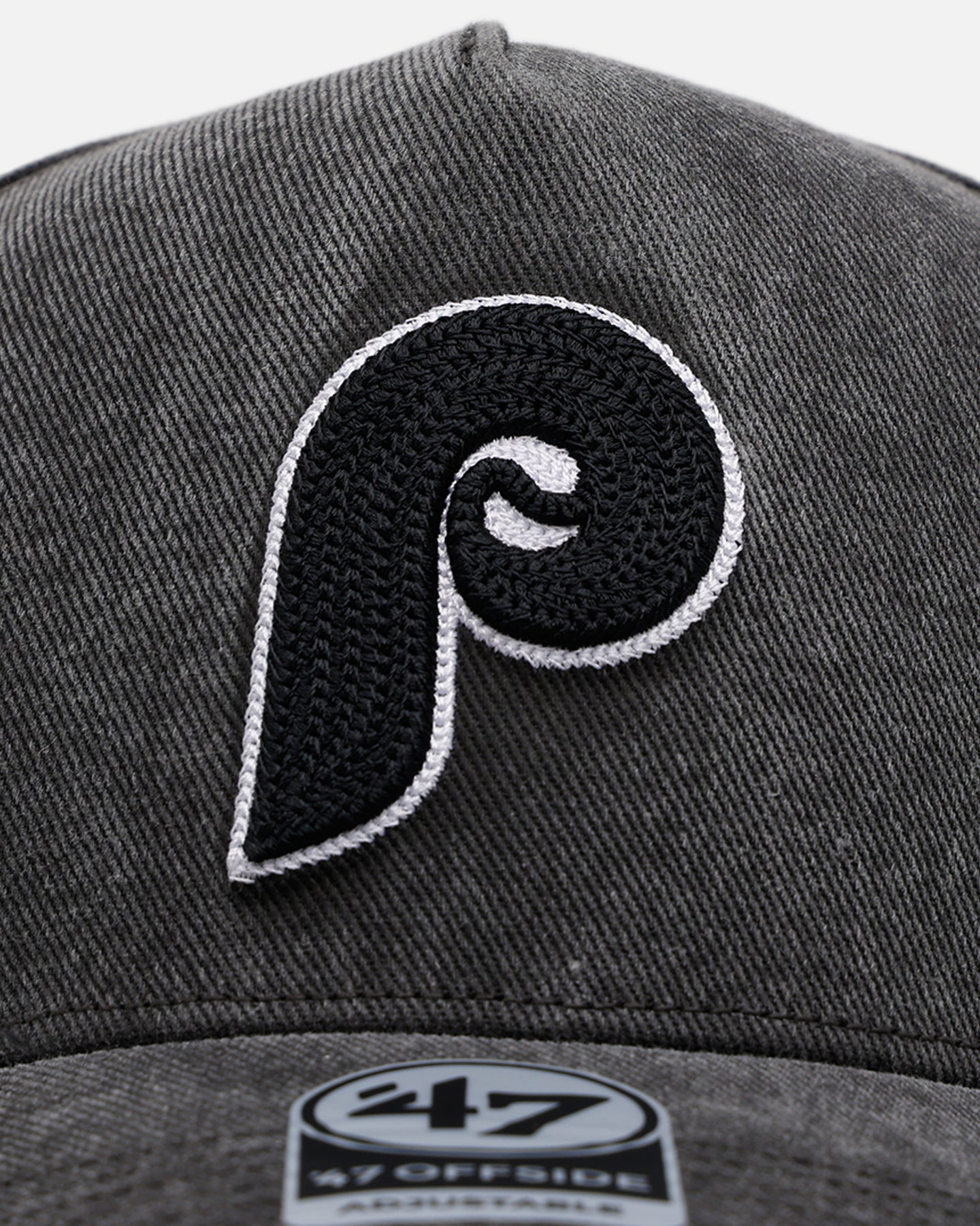 47 Brand Philadelphia Phillies 'Washed Black' Offside DT Snapback Washed Black、mySite、zt4zffjzw