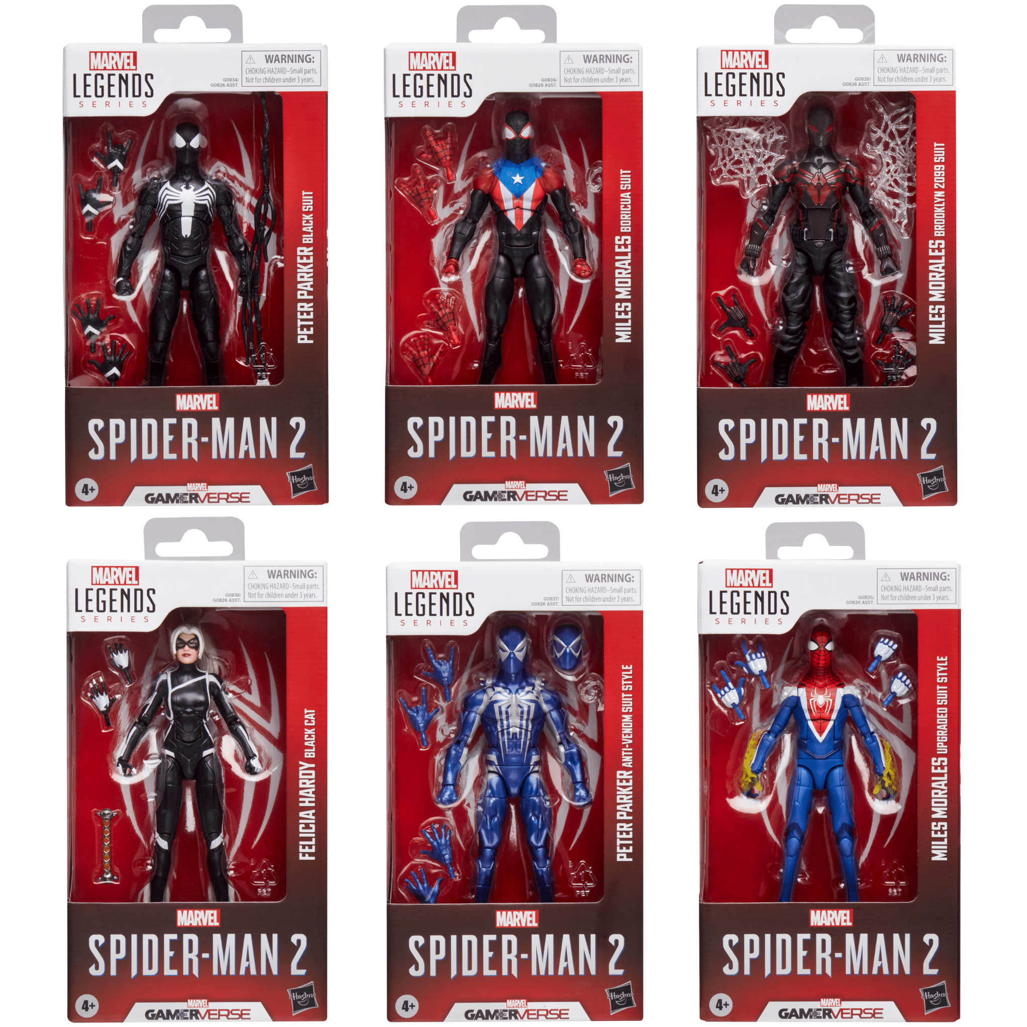Marvel Legends Series Gamerverse Spider-Man 2 Wave COMPLETE SET OF 6、mySite、hgirdovlk