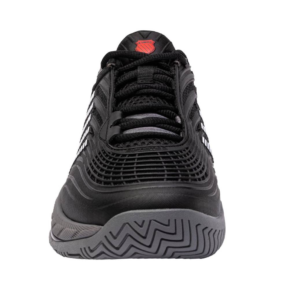 K-Swiss Hypercourt Supreme 2 Men's Tennis Shoe (Black/Grey)