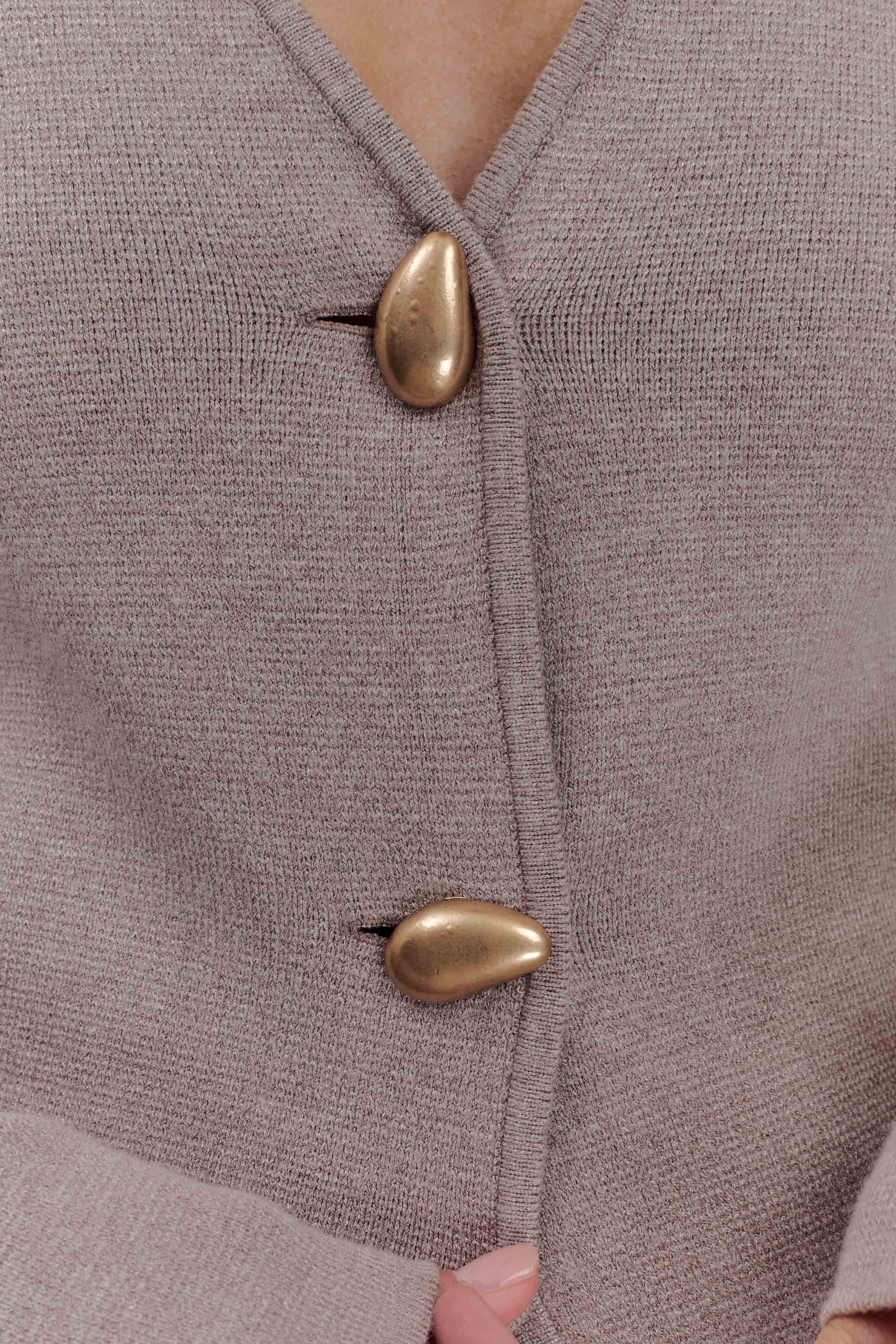 Veda Wide Sleeve Knit Cardigan - Stone Marle、mySite、solidvoid