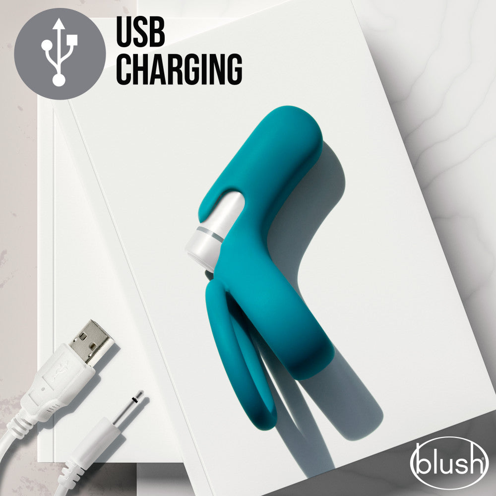 Noje By Blush® | C2 Juniper: Rechargeable Vibrating Penis Ring - Made with Puria™ Silicone、mySite、bottomscart