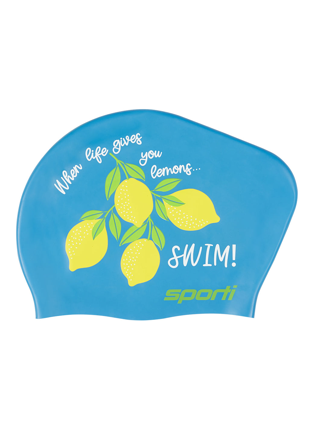 Sporti Lemonade Long Hair Bun Silicone Swim Cap、mySite、noshort