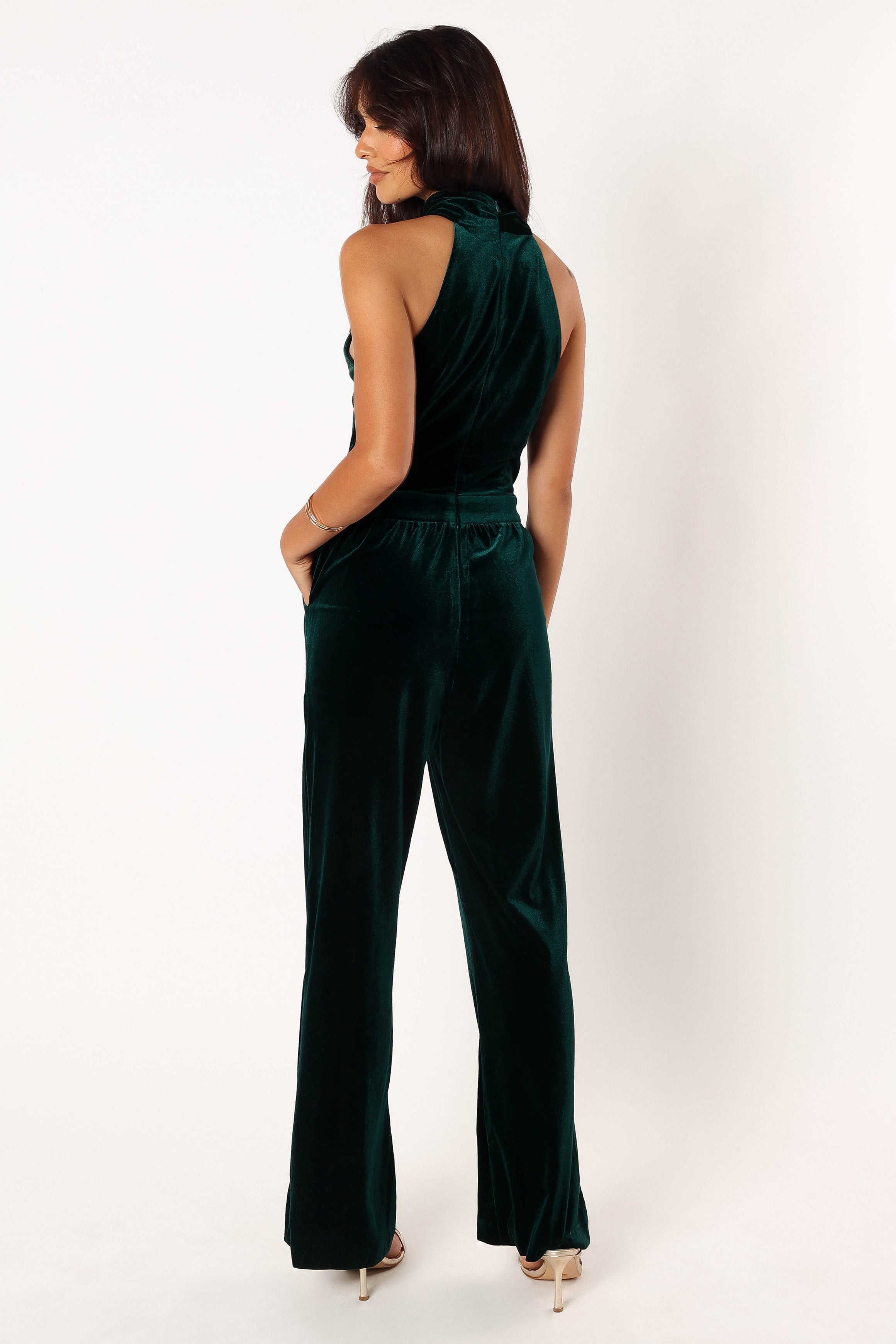  Liberty Velvet Jumpsuit - Hunter Green、mySite、sugarbowlscore