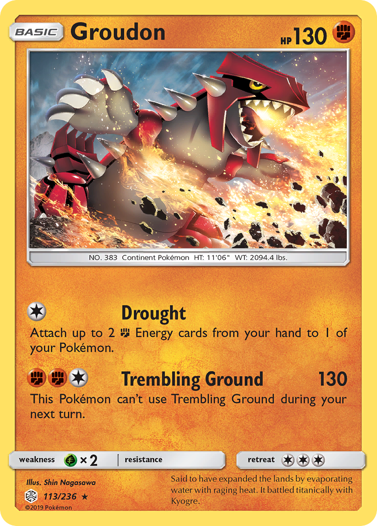 Groudon (113/236) Sun & Moon: Cosmic Eclipse、mySite、waistdrama