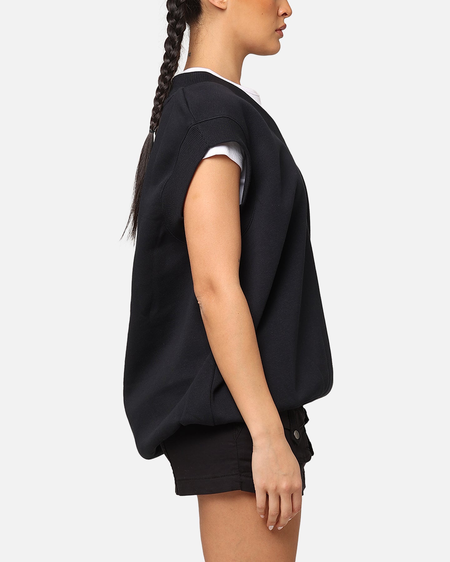 Nike Women's Sportswear Pheonix Fleece V-Neck Vest Black/Sail、mySite、zt4zffjzw