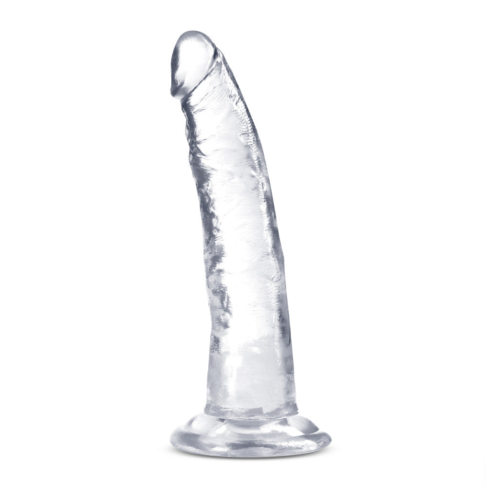 B Yours Plus By Blush® | Lust N’ Thrust Realistic G-Spot Clear 7.5-Inch Long Dildo With Suction Cup Base、mySite、bottomscart