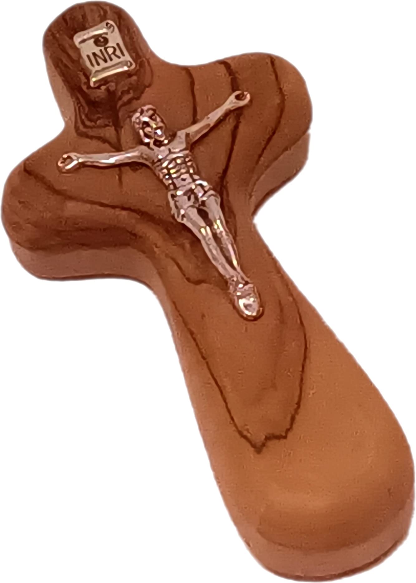  Holy Land Market Catholic Hand Held Holding Comfort Crucifix - with bag and Cards ( 4 Inches )、mySite、elrpsem3k