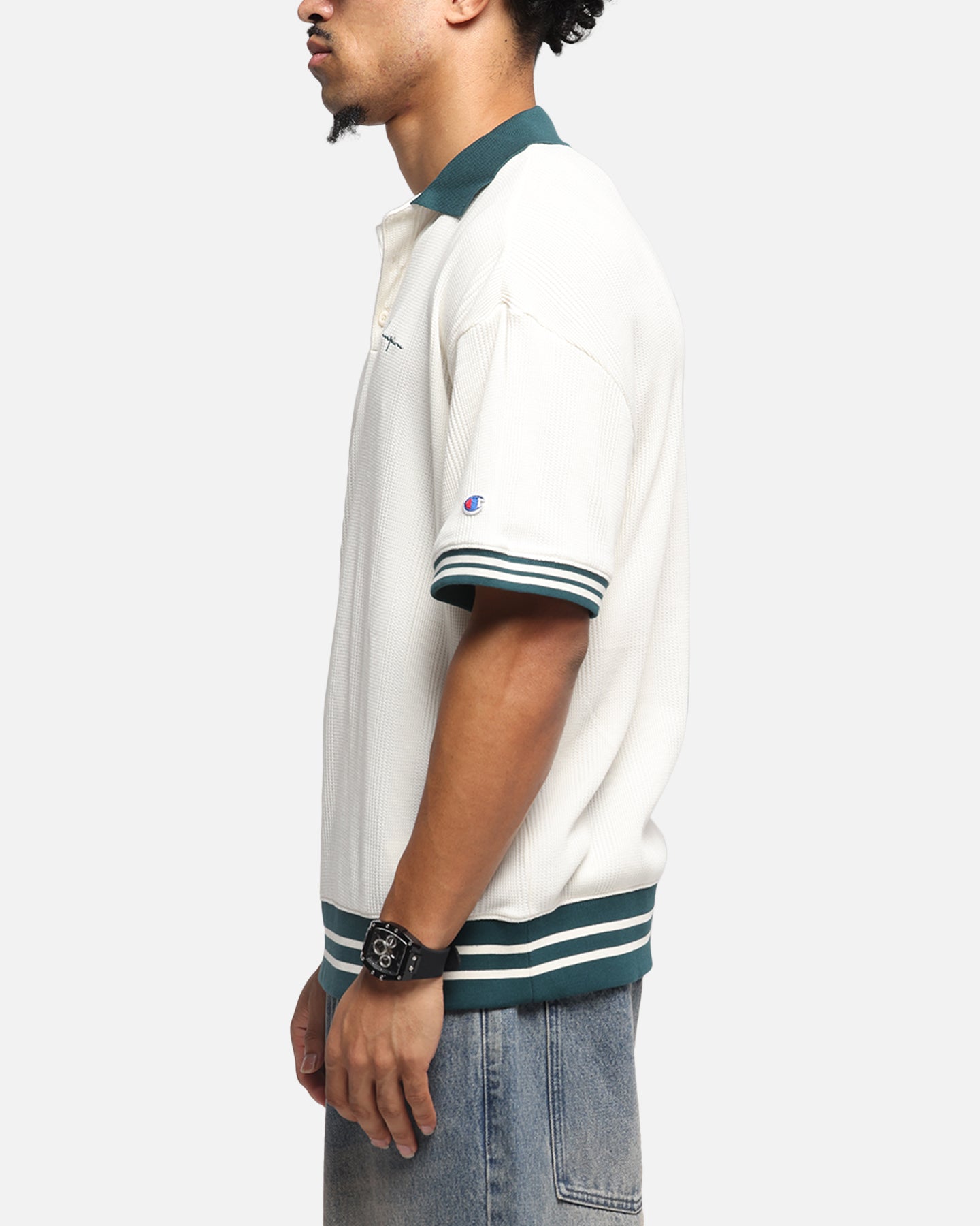 Champion Textured Polo Shirt Natural、mySite、zt4zffjzw