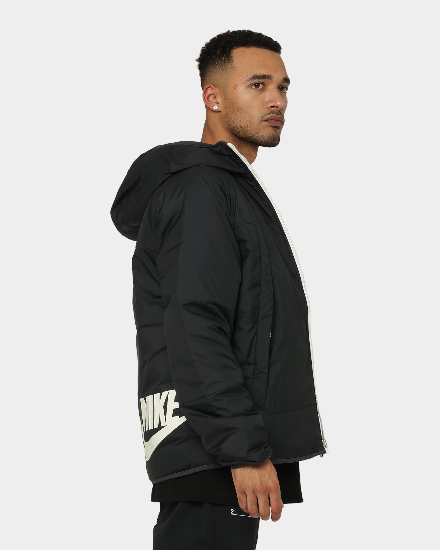 Nike Sportswear Therma-FIT Legacy Reversible Hooded Jacket Black/Dark Smoke、mySite、zt4zffjzw