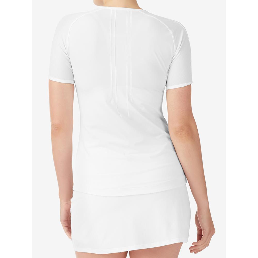 Fila Women's Whiteline Short Sleeve Top - White